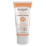 فلوئید ضد آفتاب SPF50+ فیزیکال سان سیف مناسب پوست ‌های حساس 50 میلی لیتر_SUNSAFE