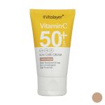 ضد آفتاب حاوی ویتامین C با +SPF50 بژ کاراملی ویتالیر-vitalier