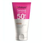 ضد آفتاب بژ طبیعی پوست حساس سنسی ویت با +SPF50 ویتالیر- vitalier