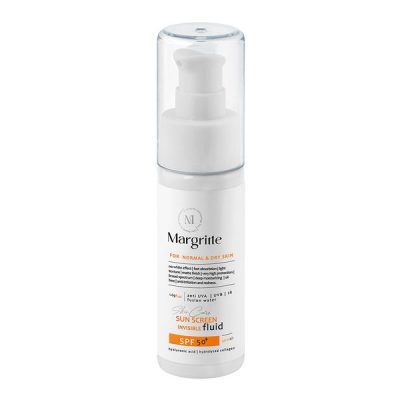 ضد آفتاب بی رنگ مناسب پوست خشک و نرمال + SPF50 مارگریت